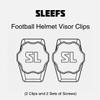 Gold Football Helmet Visor Quick Clips view 3