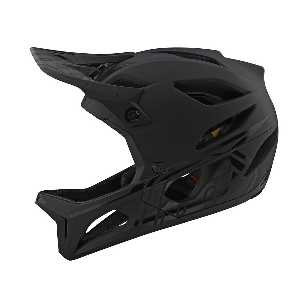 Troy Lee Designs Stage Adult Mountain Bike Downhill Enduro Helmet W/MIPS, Stealth, Midnight, Medium/Large