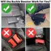 Wrap-Around Seat Belt Buckle Booster (2-Pack) - Receptacle Raiser for Rear Seat Buckles Silicone BPA-Free - Includes Gift Sticker Set Educating Kids About Safe Road Practices view 3