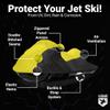 Weatherproof Max Jet Ski Cover Compatible with 2018-2026 SEA DOO Wake Pro 230 Yellow/Black Color Trailerable Protects from Rain, Sun, and More, Includes Trailer Straps and Storage Bag view 3