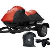 Weatherproof Max Jet Ski Cover Compatible with 2018-2026 SEA DOO Wake Pro 230 Red/Black Color All Weather Protects from Rain, Sun, UV & More Includes Trailer Straps & Storage Bag view 1