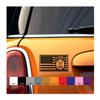 10th Mountain patch embedded in US Flag Vinyl Decal (Black, 6 inches wide) view 1