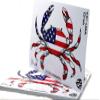 12 inch Wide USA American Flag Crab Sticker Patriotic Fishing Design Boat Car Vehicle Window Graphic view 2