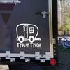 Burgundy - Trailer Trash Vinyl Decal - Camping RV Travel Trailer Park Campground - Die Cut Sticker - 20w x 17.75h inches view 1