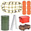 RC Car Roof Decoration, RC Car Luggage Rack Decoration Elastic Luggage Net Storage Box Ladder Rich Simulated Accessories Fit for 1/10 RC Crawler Car view 2
