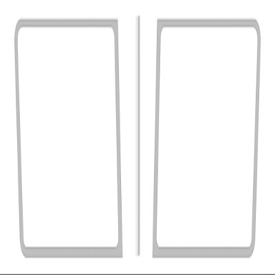 RoadWorks Stainless Steel 3 Piece Windshield Trim for Peterbilt Legacy Cab with 2 Piece Windhsield 1988-2020 | 30109