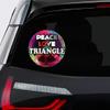 Makoroni - Peace Love Triangle Music Car Laptop Wall Sticker Decal - 5"x5", #i66 view 1