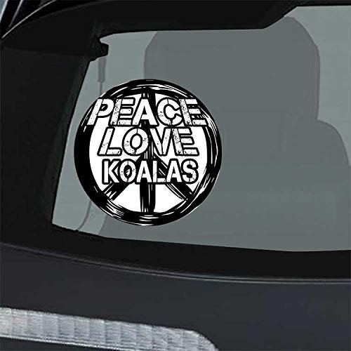 Makoroni - Peace Love Koalas Car Laptop Wall Sticker Decal - 5"x5", #t96