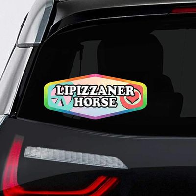 Makoroni - Peace Love LIPIZZANER Horse Car Laptop Wall Sticker Decal - 8"x4", #d49