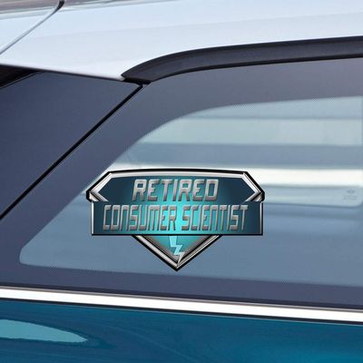 Makoroni - Retired Consumer Scientist Career Car Laptop Wall Sticker Decal - 7"x4", #y78