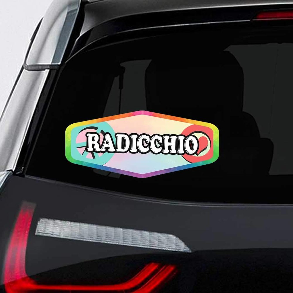 Makoroni - Peace Love Radicchio Car Laptop Wall Sticker Decal - 8"x4", #k92