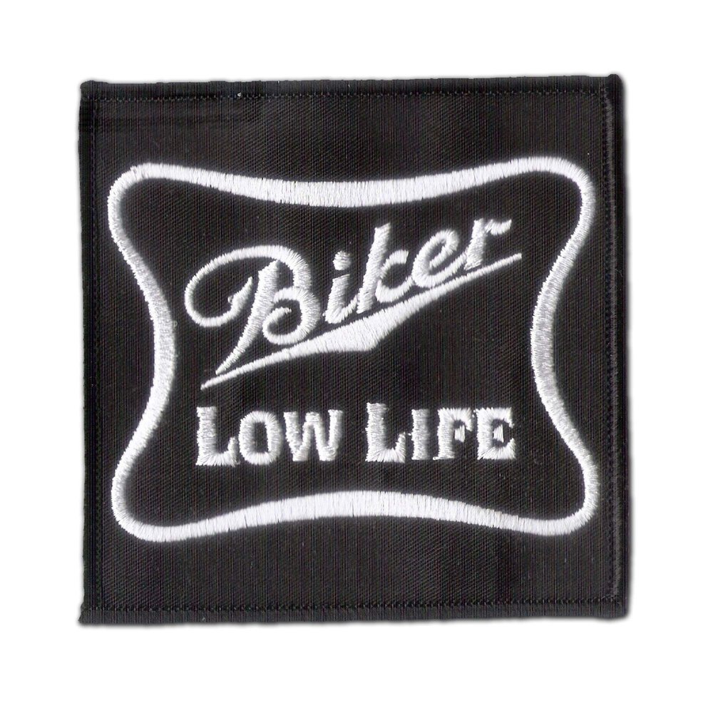Bayonet Design - Biker Low Life Embroidered Patch 4" X 4" Patch with Wax Backing and merrowed Edge - Motorcycle Jacket - Touring Motorcycle - Metric Thunder