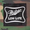 Bayonet Design - Biker Low Life Embroidered Patch 4" X 4" Patch with Wax Backing and merrowed Edge - Motorcycle Jacket - Touring Motorcycle - Metric Thunder view 2