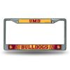 Minnesota Duluth UMD Bulldogs Chrome Metal License Plate Frame view 1