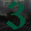 Applicable Pun Old English Number 3 - Vinyl Decal - Forest Green 4 Inches Tall view 2