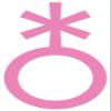 Applicable Pun Non Binary Symbol - Vinyl Decal - Light Pink 8 Inches Wide view 1