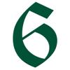 Old English Number 6 - Vinyl Decal - Forest Green 6 Inches Tall view 1