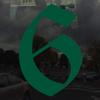 Old English Number 6 - Vinyl Decal - Forest Green 6 Inches Tall view 2