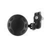 Ken Sean 98001 3" round black bar-end motorcycle mirror for 7/8" & 3/4" handle bars, 7.5 cm round, Right/Left side view 1