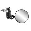Ken Sean 98001 3" round black bar-end motorcycle mirror for 7/8" & 3/4" handle bars, 7.5 cm round, Right/Left side view 2