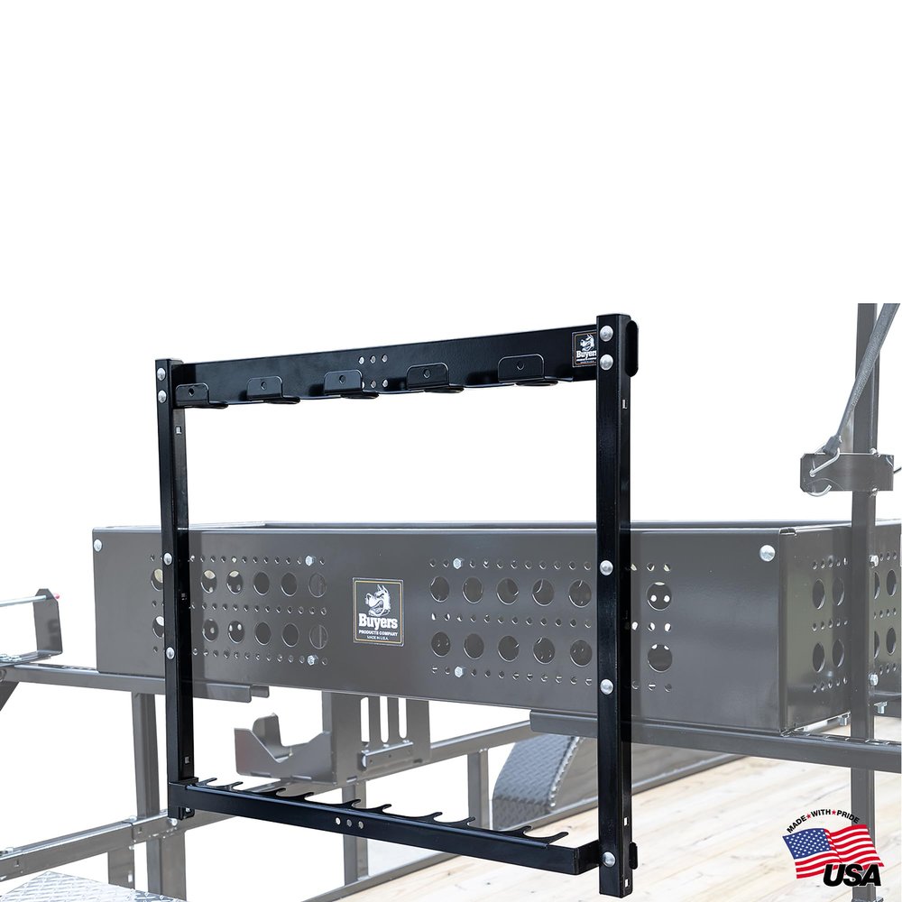Buyers Products LT46 Vertical Rack for Enclosed Landscape Trailers & Garage or Shed Walls Holds 5 Hand Tools, Accessories For Open & Closed Landscape Trailers, Landscape Tools
