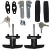 Bauer T-323T Package Matching T-Handles Lock Set | Shaft 2 Inch Total Length, 1/2" Thread on end | Keyed K-127 view 1
