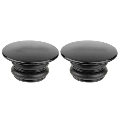 Keenso Handlebar End Plug, Universal Aluminium Alloy Handlebar Plug for Road Mountain Commute Trail Bike, Black Color