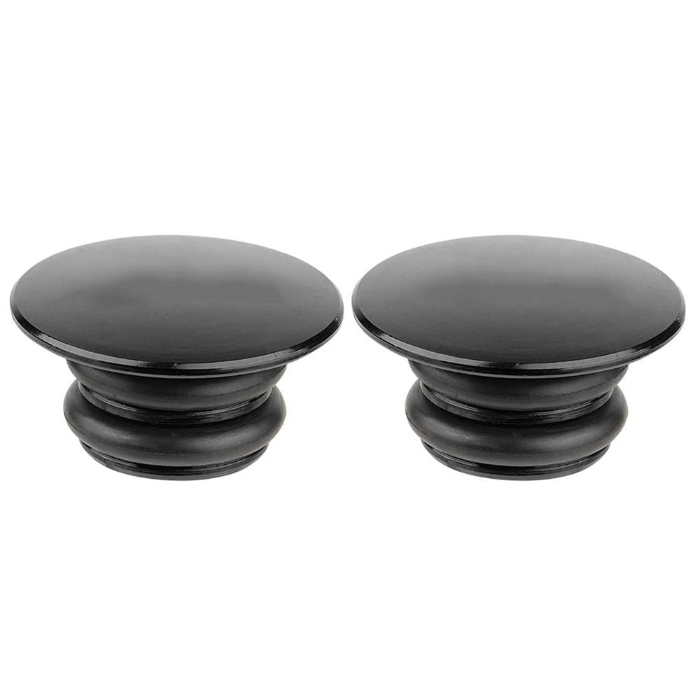 Keenso Handlebar End Plug, Universal Aluminium Alloy Handlebar Plug for Road Mountain Commute Trail Bike, Black Color