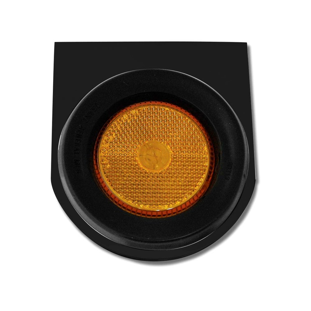 GG Grand General 81373 Black L Bracket with One 2.5 Inches Amber Marker Light