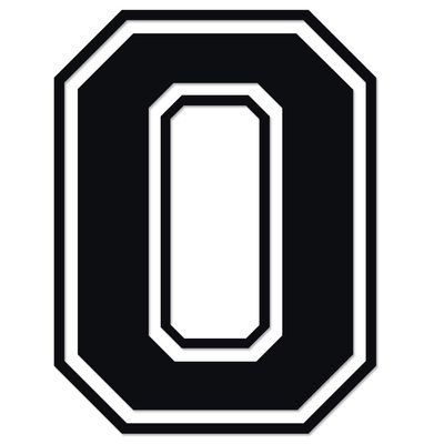 Applicable Pun Varsity Number 0 - Vinyl Decal - Black 4 Inches Tall