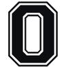 Applicable Pun Varsity Number 0 - Vinyl Decal - Black 4 Inches Tall view 1