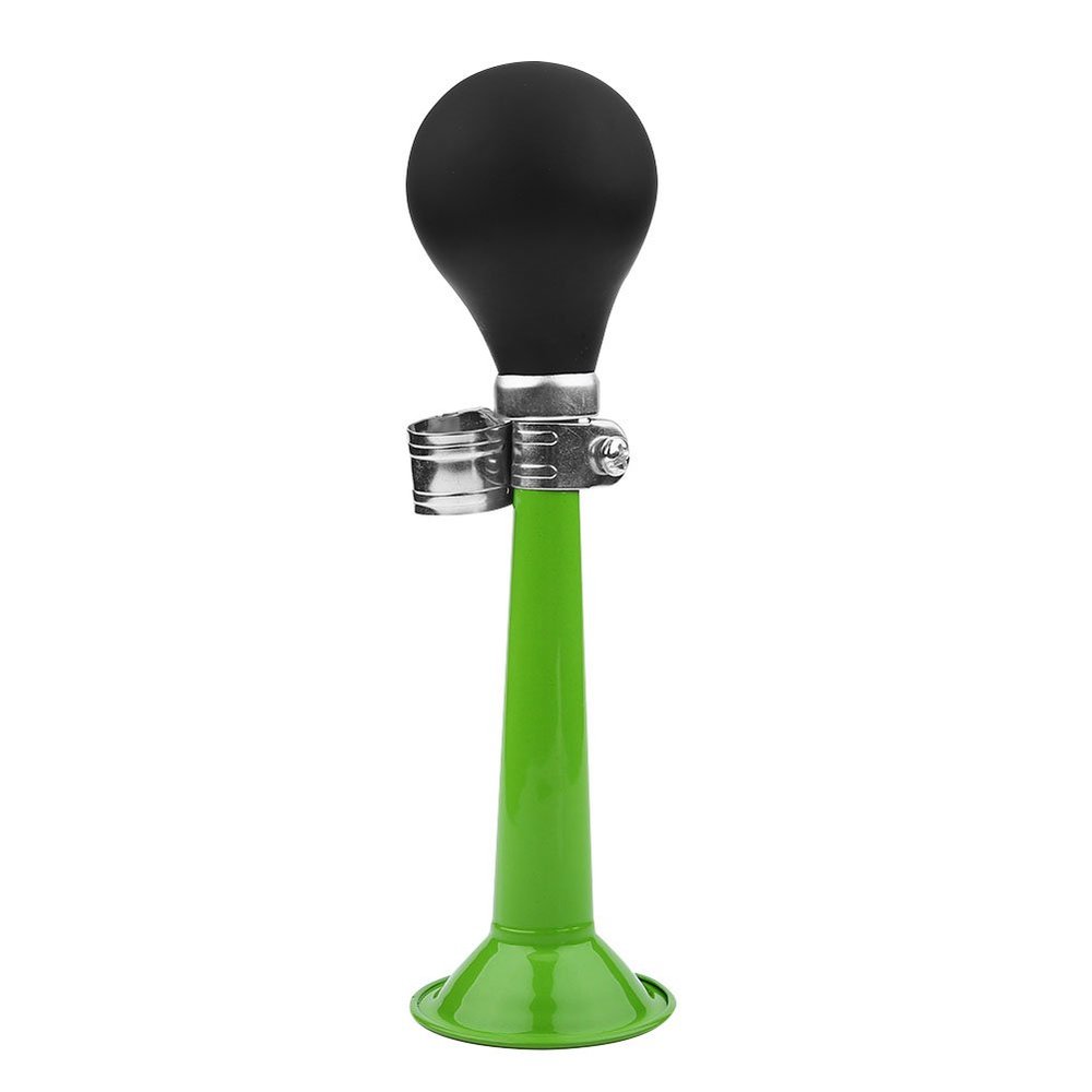 Vintage Snail Horn with Sound Bugle Squeeze Bulb Honker(Green) and Spare Parts and Spare Parts