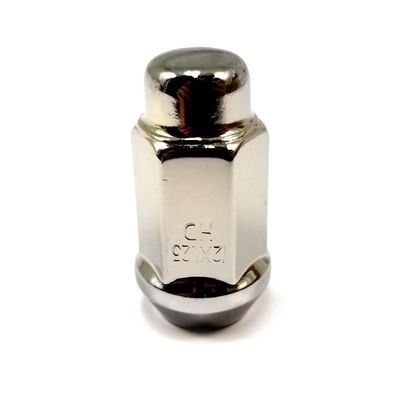Excalibur Wheel Accessories 1956LHD (4-Pack) Lug Nuts HD 12x1.25 Chrome Bulge Acorn 2-Piece Closed 60 Conical Seat 1.72" H 3/4" Hex Drive