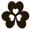 Clover Flower Vinyl Sticker Decals (Pack of 2) for Car Window Laptop Phone (8" x 7", Black) view 1