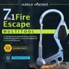 Silver Fire Escape by OUTDOOR ELEMENT, a Fire-Starting, Every-Day-Carry, Emergency Multitool Carabiner view 2