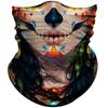 Obacle Skull Face Mask for Women Men Dust Wind UV Sun Protection Seamless Bandana Face Mask for Rave Festival Motorcycle Riding Biker Outdoor Running 3D Tube Mask (Human Face Black Nose Tear Lips) view 1