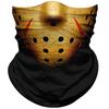Obacle Skull Face Mask - 3D Tube Mask with Seamless Durable Bandana - Skeleton Design for Motorcycle, Bike Riding & Cycling (Dark Gold Face with Black Holes) view 1