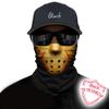 Obacle Skull Face Mask - 3D Tube Mask with Seamless Durable Bandana - Skeleton Design for Motorcycle, Bike Riding & Cycling (Dark Gold Face with Black Holes) view 2