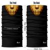 Obacle Skull Face Mask - 3D Tube Mask with Seamless Durable Bandana - Skeleton Design for Motorcycle, Bike Riding & Cycling (Dark Gold Face with Black Holes) view 3