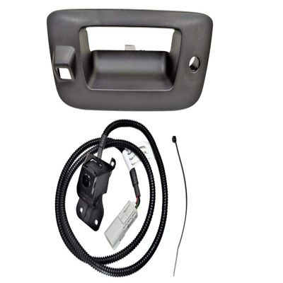 PT Auto Warehouse GM-3547A-BUC - Tailgate Handle with Park Assist Back Up Camera - Textured Back, Replaces 22755302, 15927250, 19367046