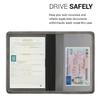 kwmobile Registration and Insurance Holder - Car Document Holder for Vehicle Documents and Cards - PU Leather with Design - Grey view 3