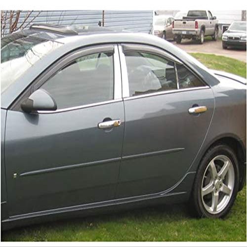 707Motoring Stainless Polished Chrome Pillar Post Trim 4PC, Compatible with Pontiac G6 2005-2009 (4-Door, Sedan)