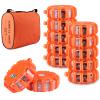 AK [12 Pack LED Road Flares Safety Flashing Warning Light Roadside Emergency Disc Beacon Kit for Vehicles Boats with Magnetic Base & Hook, Premium Storage Bag (Batteries Not Included) (12) view 1