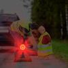 AK [12 Pack LED Road Flares Safety Flashing Warning Light Roadside Emergency Disc Beacon Kit for Vehicles Boats with Magnetic Base & Hook, Premium Storage Bag (Batteries Not Included) (12) view 4