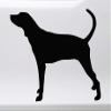 Yellow - Coonhound Vinyl Decal - Treeing Walker Hound Dog Puppy - Die Cut Sticker - 10w x 8h inches view 1