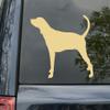 Yellow - Coonhound Vinyl Decal - Treeing Walker Hound Dog Puppy - Die Cut Sticker - 10w x 8h inches view 3