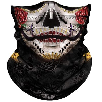 Obacle Skull Face Mask for Women Men Dust Wind UV Sun Protection Seamless Bandana for Rave Festival Motorcycle Riding Biker Fishing Hunting Outdoor Running 3D Tube Mask (Purple Eyes Red Lip)