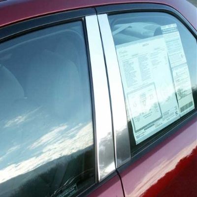 Stainless Polished Chrome Pillar Post Trim 4PC, Compatible with Cadillac CTS 2003-2007 (4-Door, Sedan)