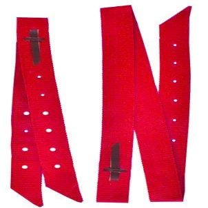 Showman Premium Quality Nylon Tie Strap & Off Billet Set (Red)