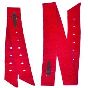 Showman Premium Quality Nylon Tie Strap & Off Billet Set (Red)